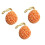 3Pcs Badsvamp Bikakformad Duschborste Orange 10