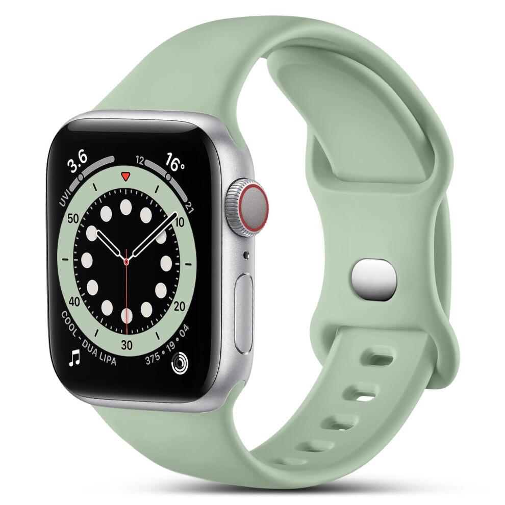 Strap For 42Mm 44Mm 45Mm 46Mm 49Mm Mint Soft Silicone Band Fits Series 111 Se Se3 M/L Green 9323874178899