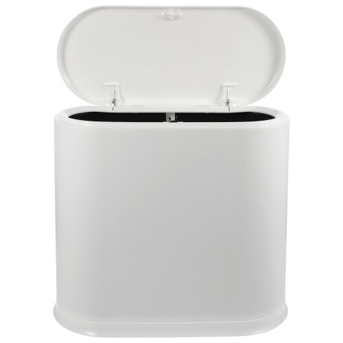 Bathroom Trash Can With Lid Slim Plastic Bin