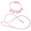- Och Katt Halsband Med Dragrem, Lederlina, Ringklocka (Rosa M) 1