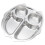 1Stk Kinder Lunch Compartments Tray 304 , Geteilt, Silber 1