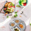 1Stk Kinder Lunch Compartments Tray 304 , Geteilt, Silber 6