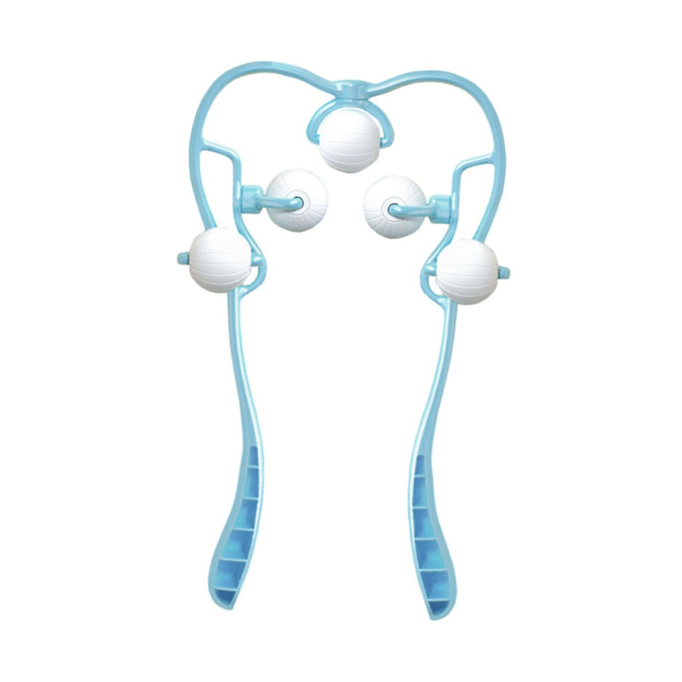 Handheld SkyBlue Neck Roller Massager For Deep Tissue Cervical Relief, Portable Neck Massager With Acupoint Therapy