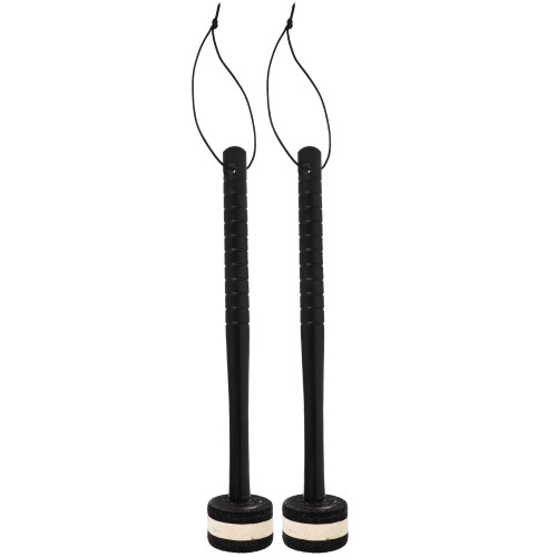 1Pair Professional Bass Drum Mallet Black Felt Percussion Drumsticks
