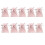 10Pcs Rosa 10Cm Snöre Påse För Smycken Presentförvaring 1
