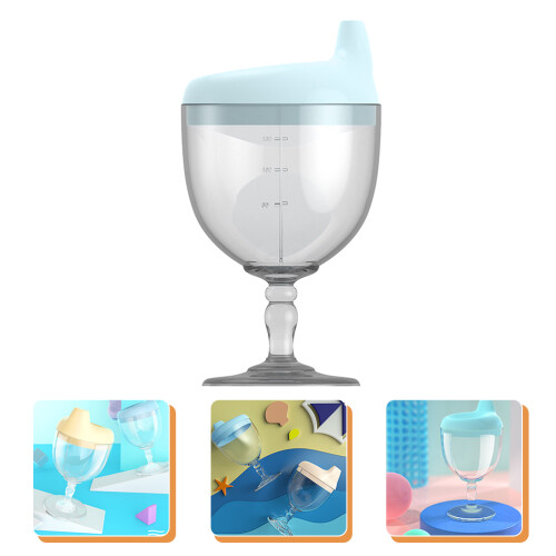 Vinglas Sippy Cup Läckageskyddad 150 Ml Dryckskopp Med Lock 2