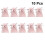 10Pcs Rosa 10Cm Snöre Påse För Smycken Presentförvaring 6