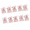 10Pcs Rosa 10Cm Snöre Påse För Smycken Presentförvaring 7