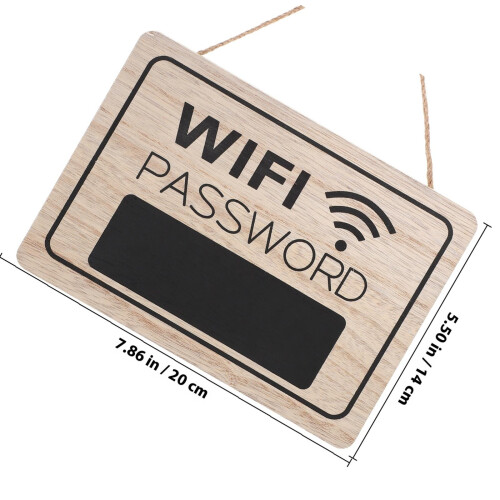 Wifi- Träskylt För Dörr Med Lösenord 1