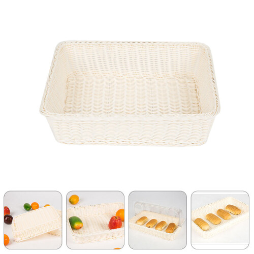 1 Cesta Trançada Artificial Para Pão E 1