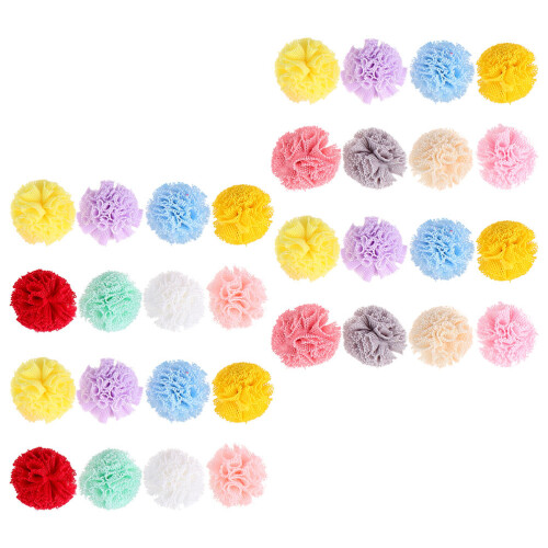 120Pcs Pompom Boll DIY Hår Bröllopsklänning Sy Tillbehör