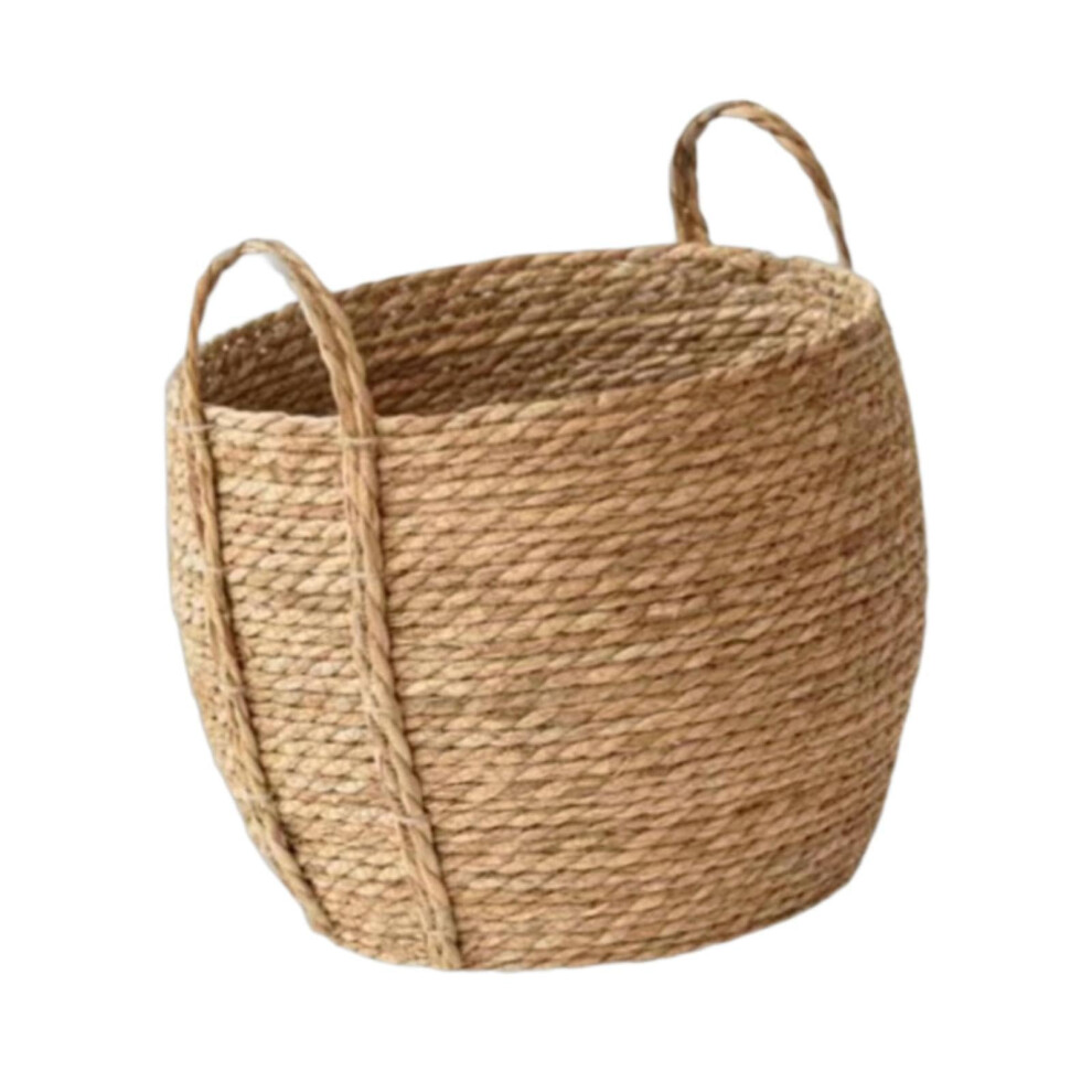 Woven Planter Basket Ornament Plant Container Indoor Outdoor Use 25x25x23 cm Beige Office Yard-image-OPC-PN75S27-NEW