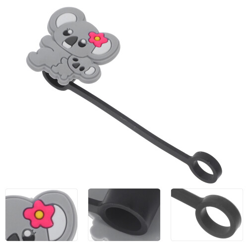 10Pcs Koala Halmskydd I Silikon För Drickshalm 2