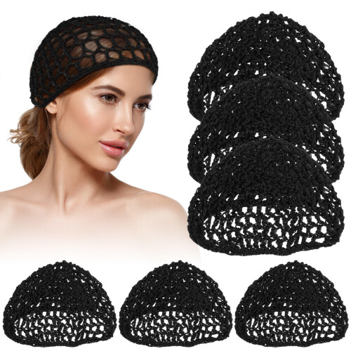 6Pcs Mesh Virke Hårtvättar Stickade Tjocka För Bad