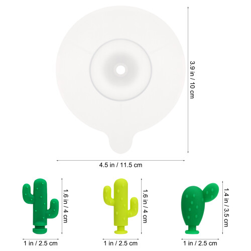 6 Silikonlock För Muggar Cactus Suglås Dammskyddande 1