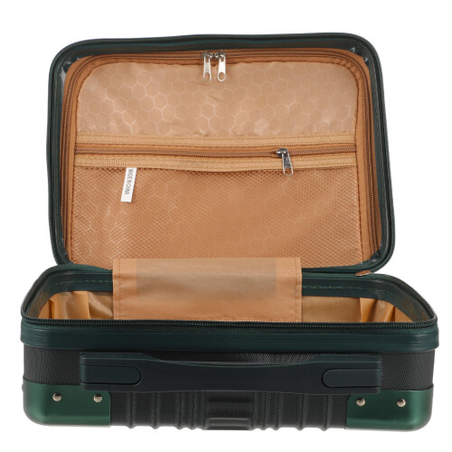 1x14-Inch Groene Draagbare ABS Make-Up Koffer Voor 2