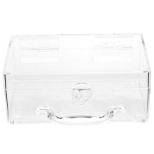 Transparent Bärbar Förvaringslåda Med Lås Handtag För Make-up