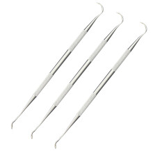 3 Delar Rostfritt Tandpetare Tandvårdsset (Silver)