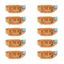 10Pcs Mini Scen Båtornament, Modellering, Akvariedekor
