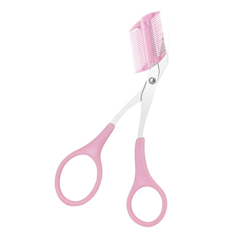 Pink Eyebrow Comb Trimmer With Comb Eyebrow Scissors Eyebrow Accessories