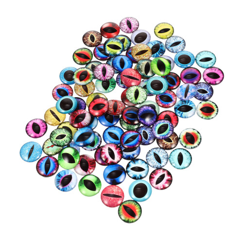 100Pcs Glasöga Ögonplåster Ring Smyckesgörning Blandad Stil