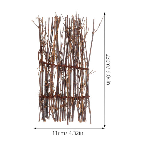 9Pcs Natural Mini Staket Bambustäcker Mikrolandskap 1