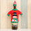 Christmas Decorations Red Wine Bottle Covers with Hat for-B 6
