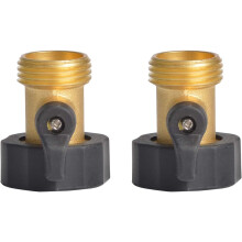 Tuinslangaansluiting met regelbare waterstroom, roestvrij voor 3/4" slangen, handgreep voor snelle en moeiteloze besproeiing van de tuin.