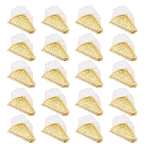 50Pcs Triangle Transparent Mousse Box Cake Sandwich