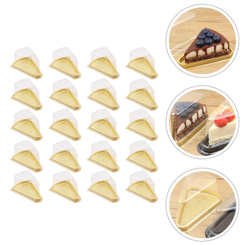 50Pcs Triangle Transparent Mousse Box Cake Sandwich 2