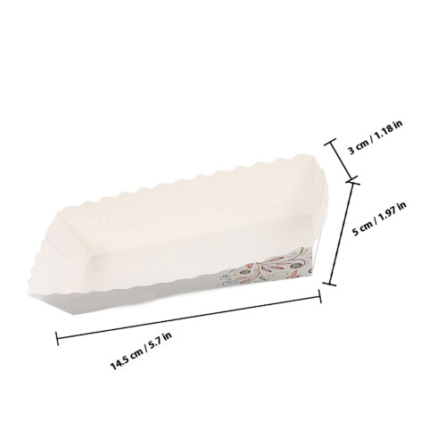 100Pcs Pappersbåtar Tallrikar Sushibåtar Serveringsbåtar Matlådor 1