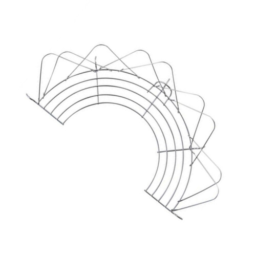 2 St Semicirkulära Vikbara Rostfria Ångkoksgaller (36 Cm) 2