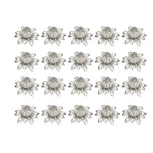 20Pcs Diy-Tillbehör Lotus Blomhuvuden Anhängare Charms
