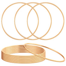 10Pcs 16 Cm Enkelt Drömfångare Rund Silverfärgad Metallring För Diy