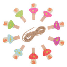 50Pcs Handgjorda Träklyster Med Rep För Snacks & Ornament