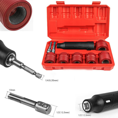 Wheel Stud Cleaning Tool Set DrillCompatible Cleaner Brush For Rust And Debris Removal Drills And Pneumatic Tools 2