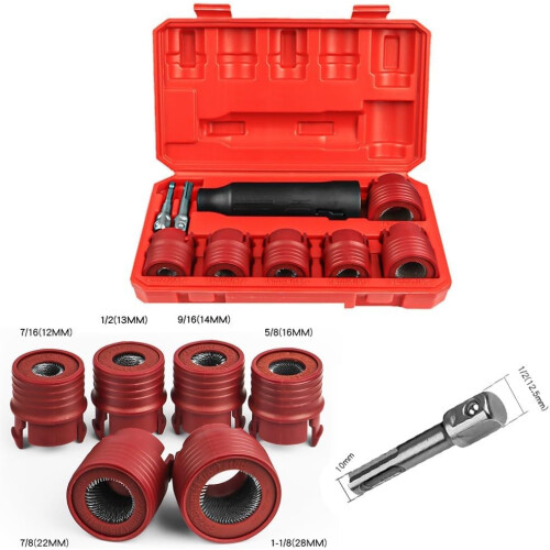 Wheel Stud Cleaning Tool Set DrillCompatible Cleaner Brush For Rust And Debris Removal Drills And Pneumatic Tools 1