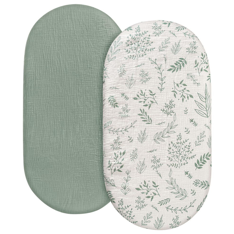 Moses Basket Fitted Sheets X 2,Muslin Bassinet Fitted Sheets,Pram Sheets Fitted 83?43 Cm 100% Cotton Crib Sheets For Boy And Girl Baby Fitted Sheets Soarwg Kids