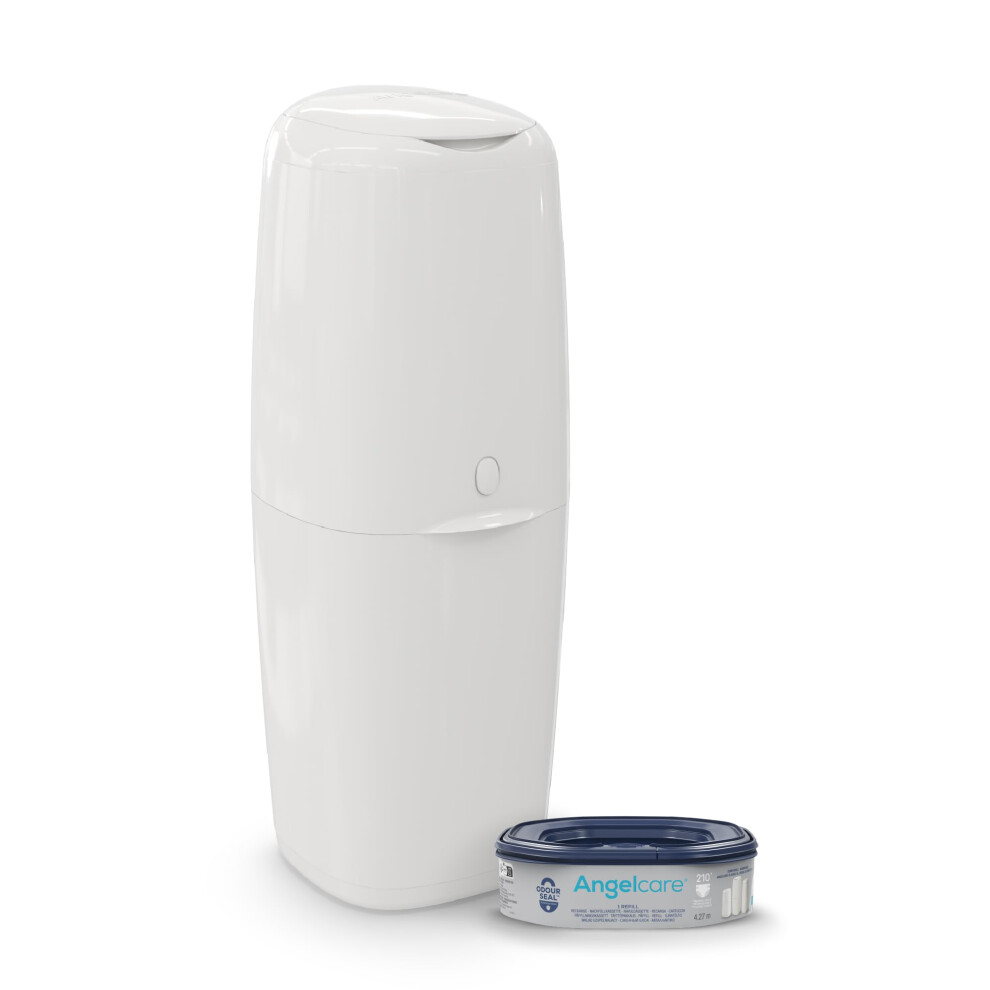 Classic Xl Nappy Bin, New Low-Cost Solution, Holds Up To 70 Nappies, No Twist No Fuss, Less Plastic Used, Includes 1X Octagonal Refill Angelcare