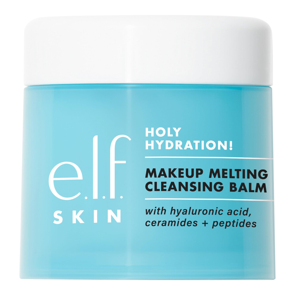 E.l.f. Skin Holy Hydration! Makeup Melting Cleansing Balm Jumbo, Face Cleanser & Makeup Remover, Infused With Hyaluronic Acid To Hydrate Skin, 100G