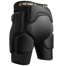 Cienfy 3D Hip Protective Padded Shorts EVA Tailbone Pad Impact Gear for Skiing Skating Snowboarding Skateboarding (Large)