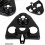 Black Handlebar Riser Cover for Road FLHR Custom 2003-2013 5