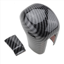 Carbon Fiber Black Gear Shift Knob Interior Cover Trim for 2016-2021