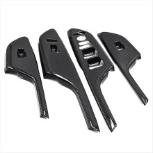 Carbon Fiber Interior Door Armrest Glass Button Decorative Stickers for 10Th 2017 18 2019 2020