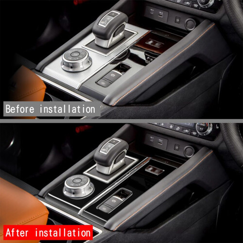 Black Console Gear Shift Panel Trim Cover Frame Decor Sticker for 2022 2023 RHD 2