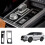 Black Console Gear Shift Panel Trim Cover Frame Decor Sticker for 2022 2023 RHD 2