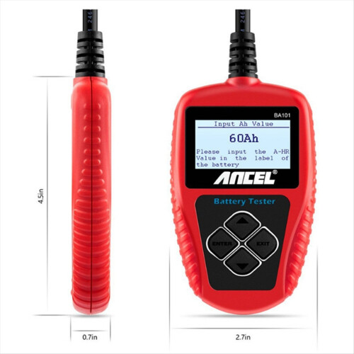 BA101 12V Car Battery Tester Analyzer Automotive Load 100-2000CCA Charging Circuit load Diagnostic Tools 2