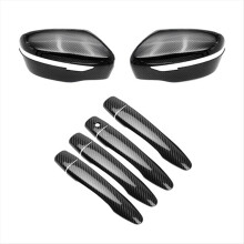 Rearview Mirror Cover + Exterior Outside Door Handle Trim for Rogue TIIDA Kicks