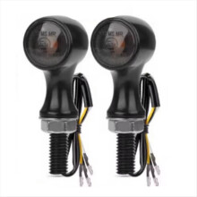 2Pcs Motorcycle 12V Turn Signal Light 3Pin Indicator Taillight Lamp Brake Daul Color Yellow White