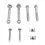 13859 Front Lower Inner Forward Suspension Control Arm Bolt Kit for 10